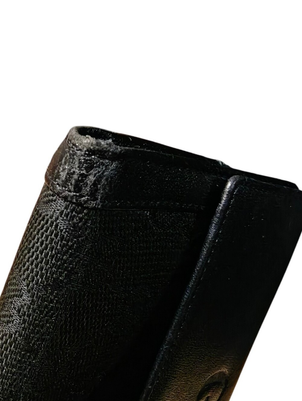 Fucci Black Faux Leather Long Wallet with Green-Red Web Stripe - Picture 12 of 12